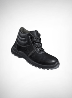 High Ankle Black PU safety shoe supplier In Papua New Guinea